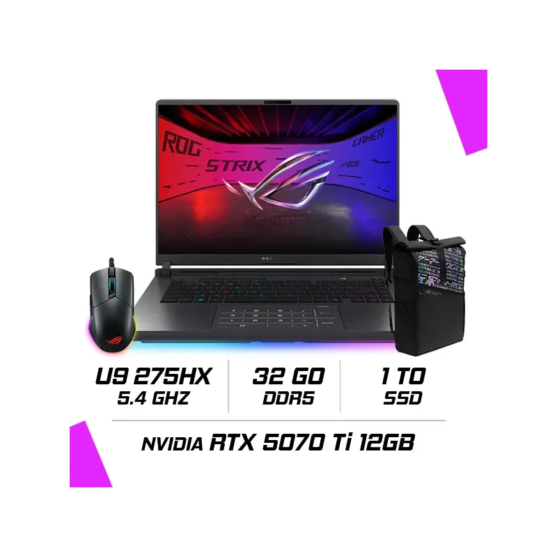 ASUS ROG STRIX G16 G615LR Intel Ultra 9 275HX/32GB DDR5/1TB SSD/RTX 5070 Ti 12GB/16" 240Hz WQXGA/Windows11 (90NR0LR1-M00AM0)