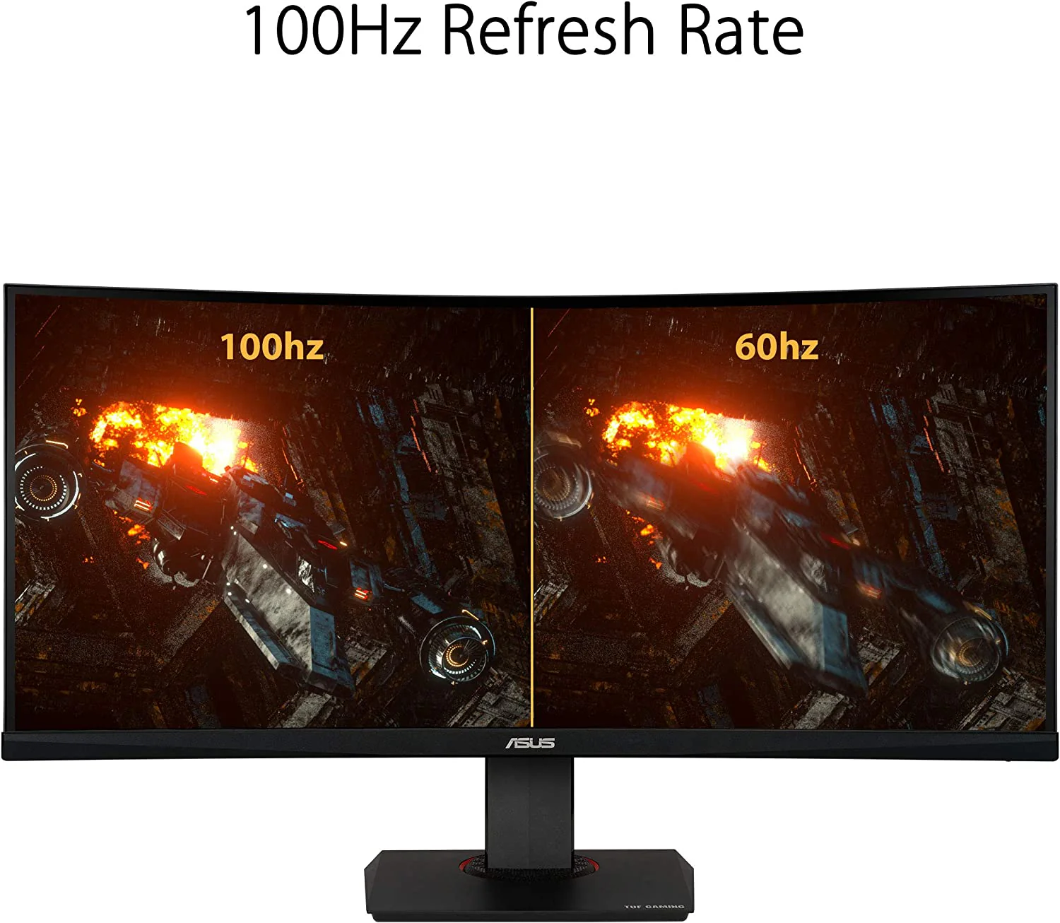 ASUS TUF Gaming VG35VQ - Ecran PC Gamer eSport 35" UWQHD - Dalle VA incurvée 1800R - 16:9 - 100Hz - 1ms - 3440x1440 - 300cd/m² - Display Port & 2x HDMI - Adaptative Sync - ELMB - HDR 10, Noir - Image 3