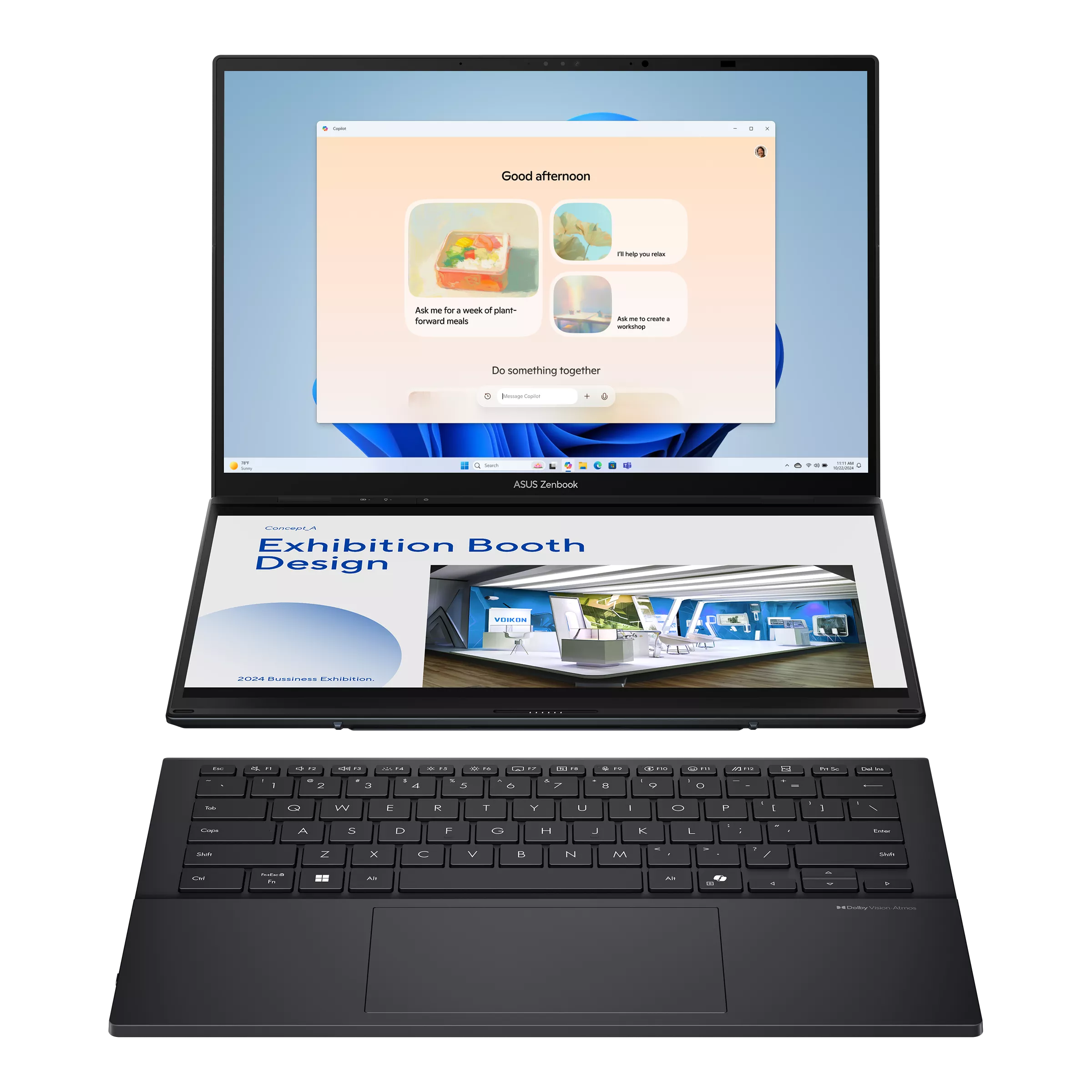 ASUS ZENBOOK DUO UX8406MA-QL357X Intel Ultra 7-155H/32Go DDR5/1TB SSD/14"/Windows11 (90NB12U1-M00K90)
