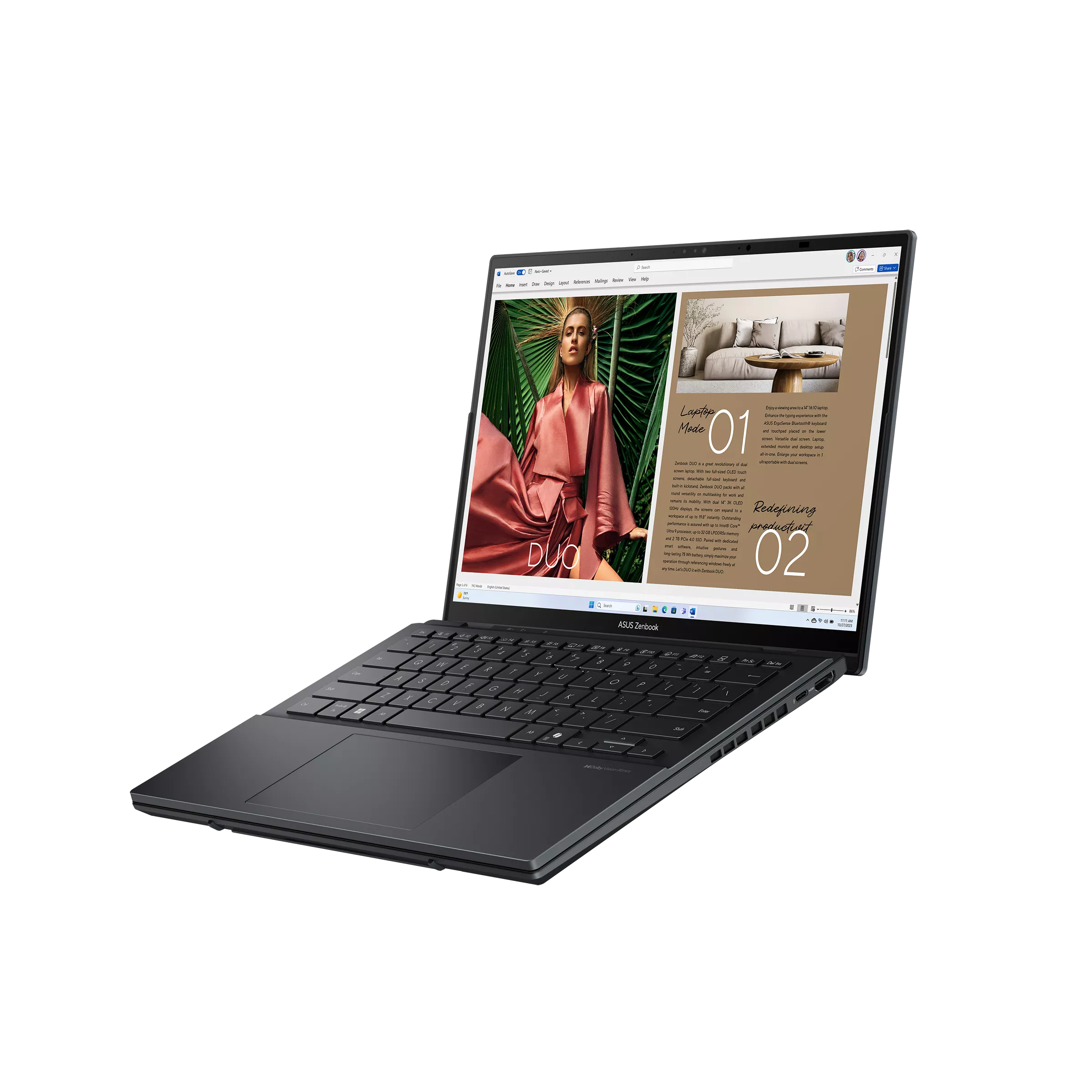 ASUS ZENBOOK DUO UX8406MA-QL357X Intel Ultra 7-155H/32Go DDR5/1TB SSD/14"/Windows11 (90NB12U1-M00K90) - Image 3