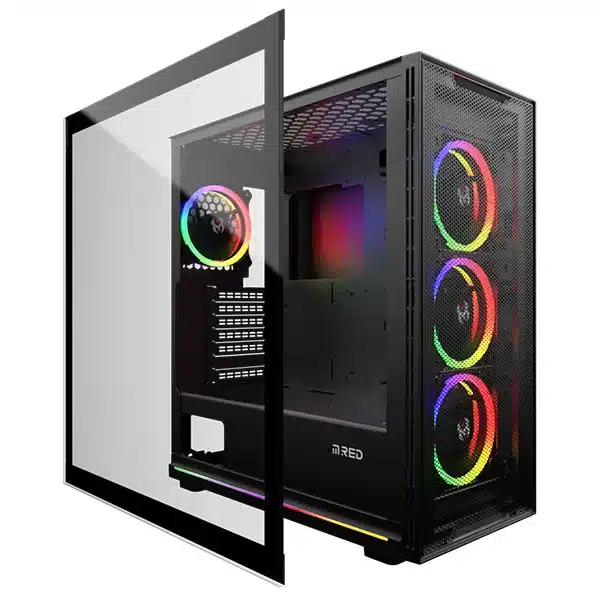 BOITIER PC GAMER M.RED DESTROYER RAINBOW ARGB NOIR - Image 2
