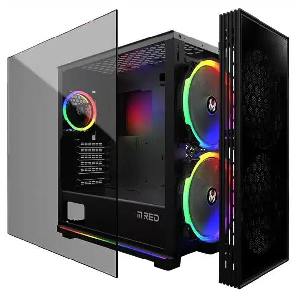 BOITIER PC GAMER M.RED STORM DESTROYER RAINBOW ARGB NOIR - Image 2