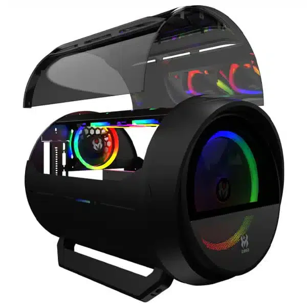 BOITIER PC GAMER M.RED WARSHIP DT/SANS Alim/mATX - Image 2