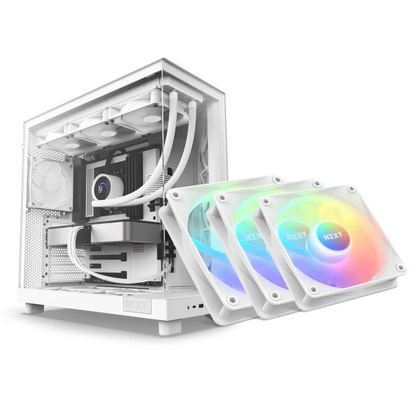 BUNDLE NZXT H6 Flow White + 3xNZXT F120 RGB Core (White)