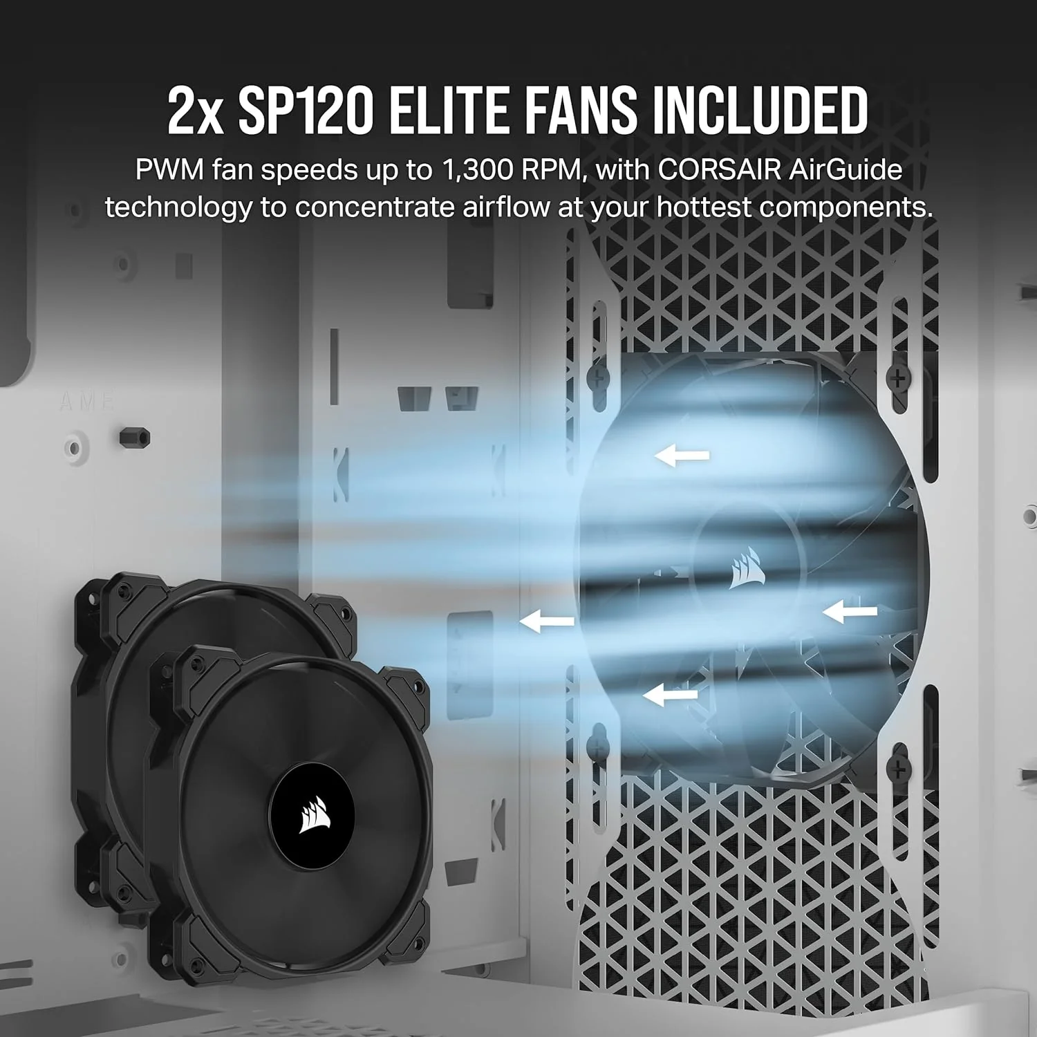 Corsair Boitier 3000D Airflow Mid-Tower Ref: CC-9011252-WW Blanc - Image 3