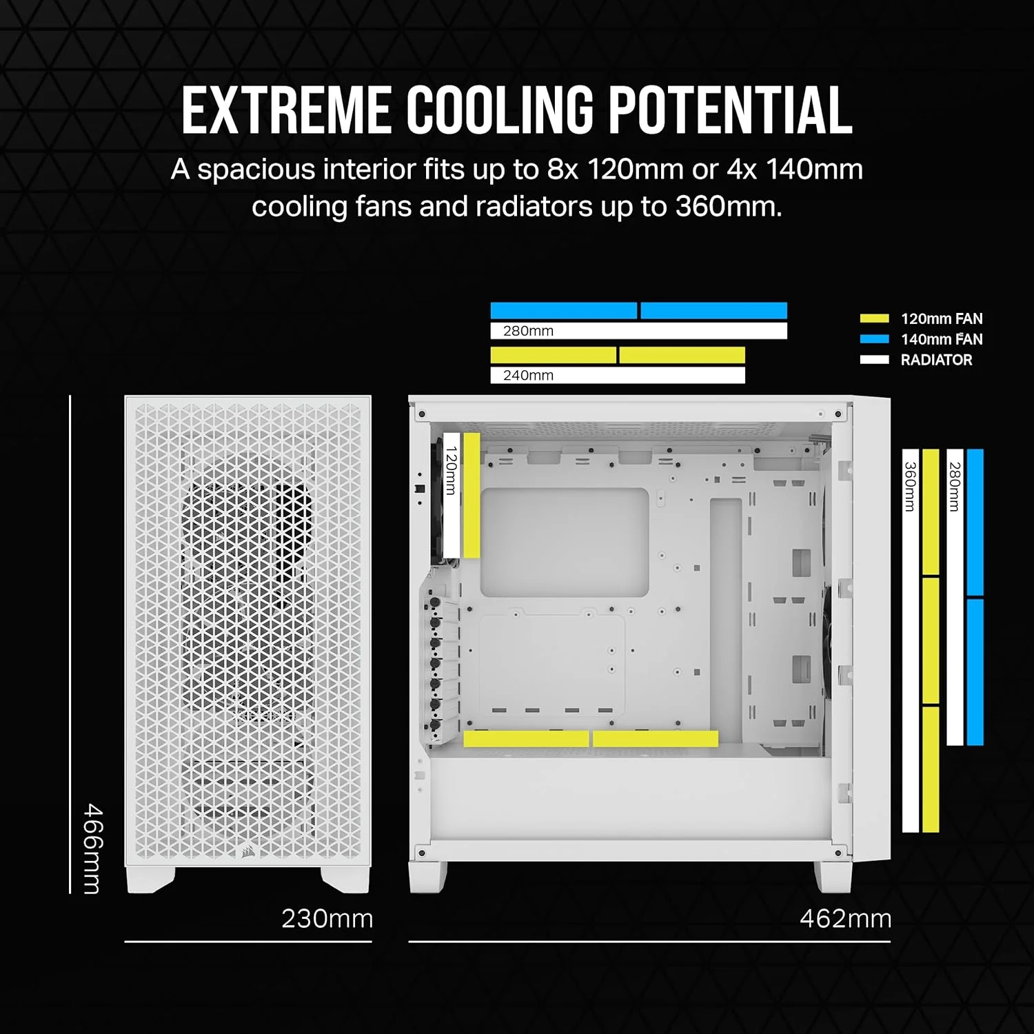 Corsair Boitier 3000D Airflow Mid-Tower Ref: CC-9011252-WW Blanc - Image 5