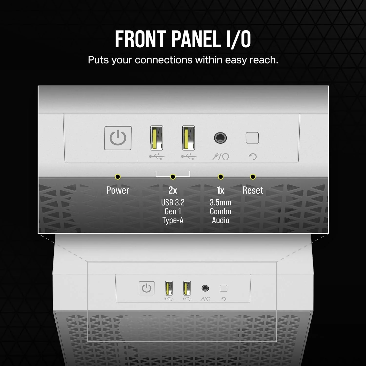 Corsair Boitier 3000D Airflow Mid-Tower Ref: CC-9011252-WW Blanc - Image 7