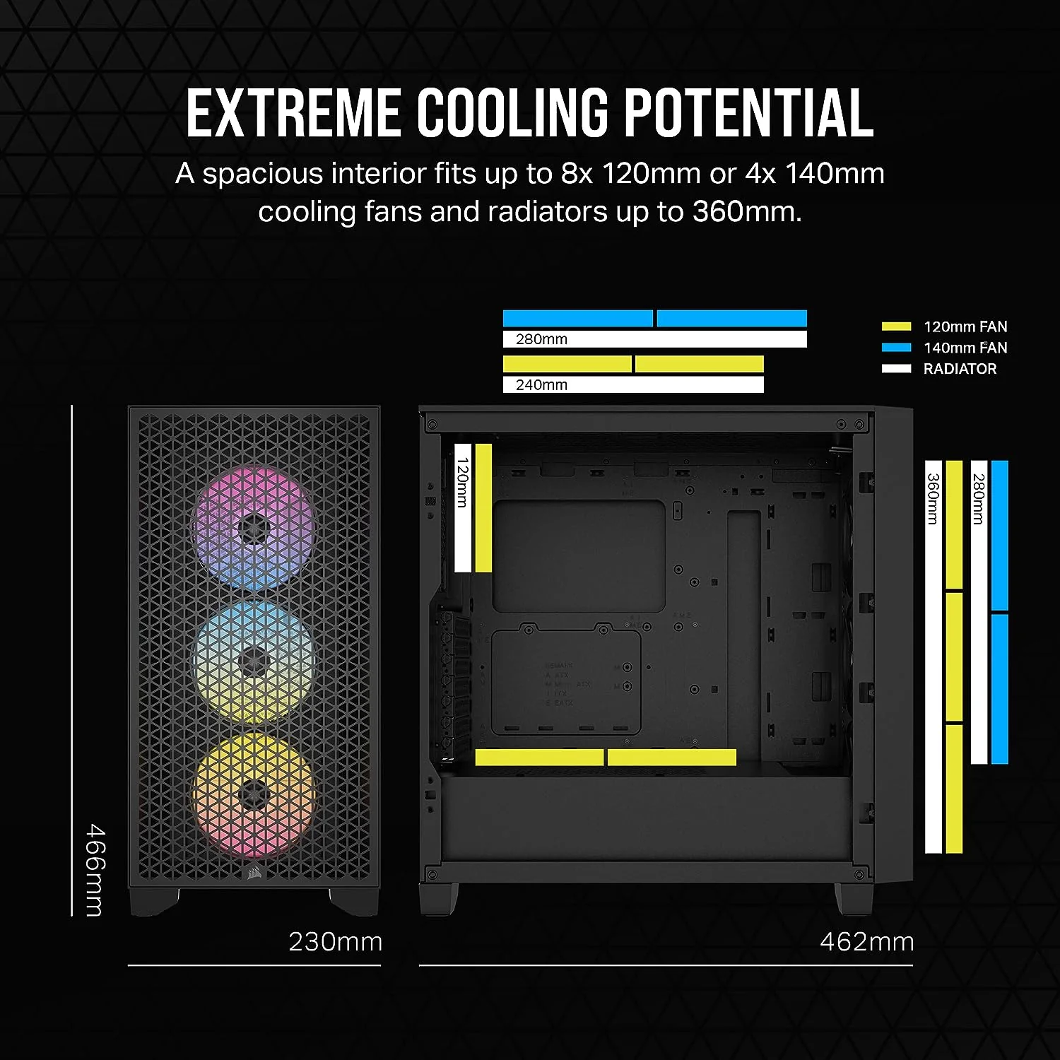 Corsair Boitier 3000D RGB Airflow Mid-Tower Ref: CC-9011255-WW Noir - Image 4
