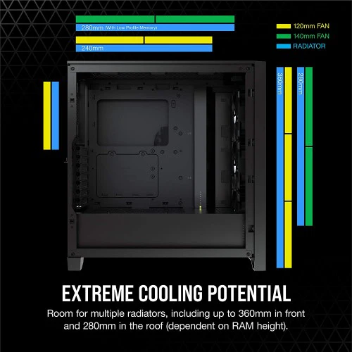 Corsair Boitier iCUE 4000X RGB Ref: CC-9011204-WW Noir - Image 4