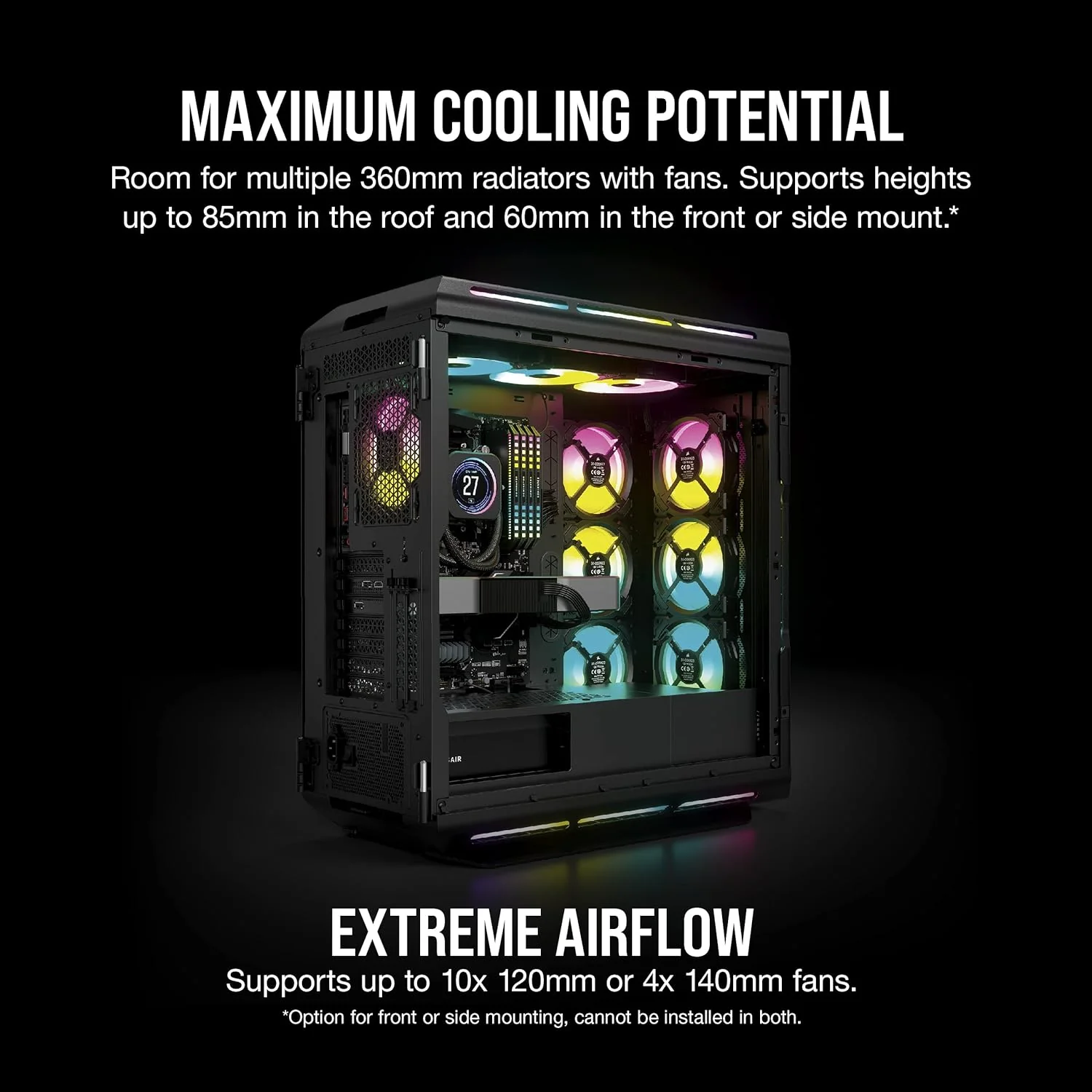 Corsair Boitier iCUE 5000T RGB Mid-Tower Ref: CC-9011230-WW Noir - Image 7
