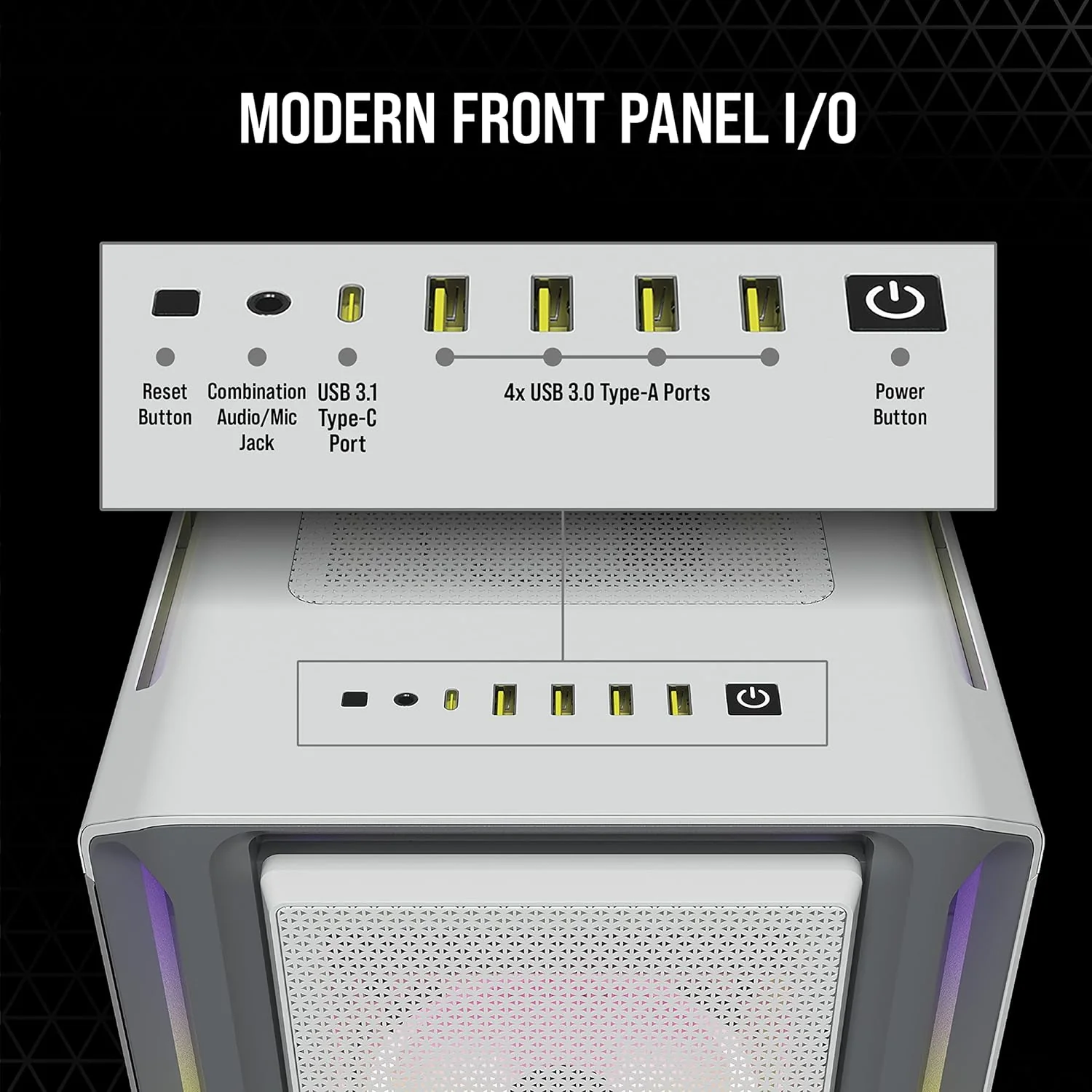 Corsair Boitier iCUE 5000T RGB Mid-Tower Ref: CC-9011231-WW Blanc - Image 6