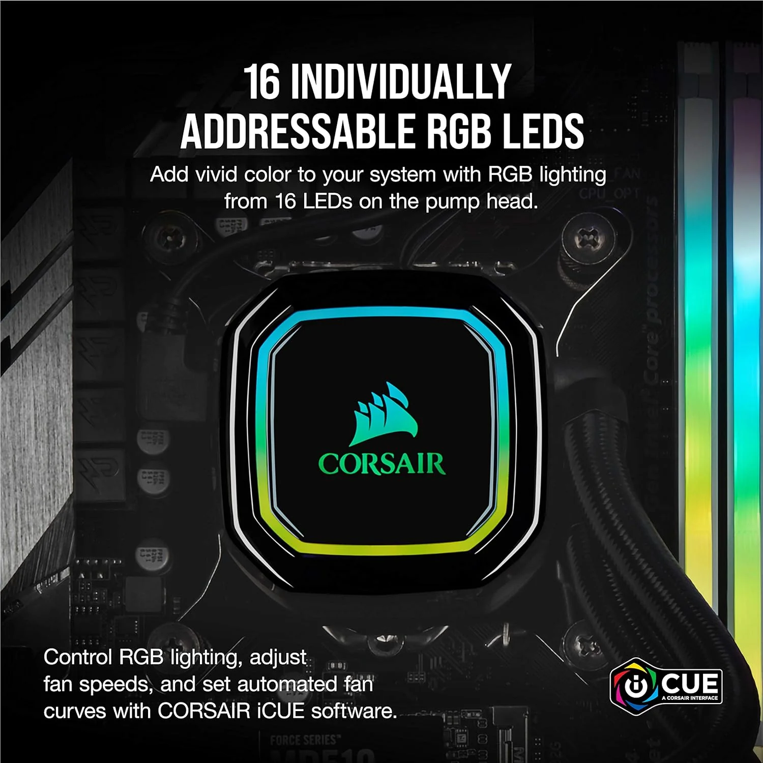 Corsair Refroidisseur Liquide CPU H60i RGB Ref: CW-9060049-WW Noir - Image 7