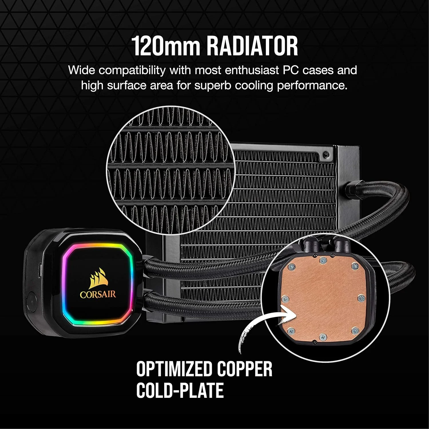 Corsair Refroidisseur Liquide CPU H60i RGB Ref: CW-9060049-WW Noir - Image 9