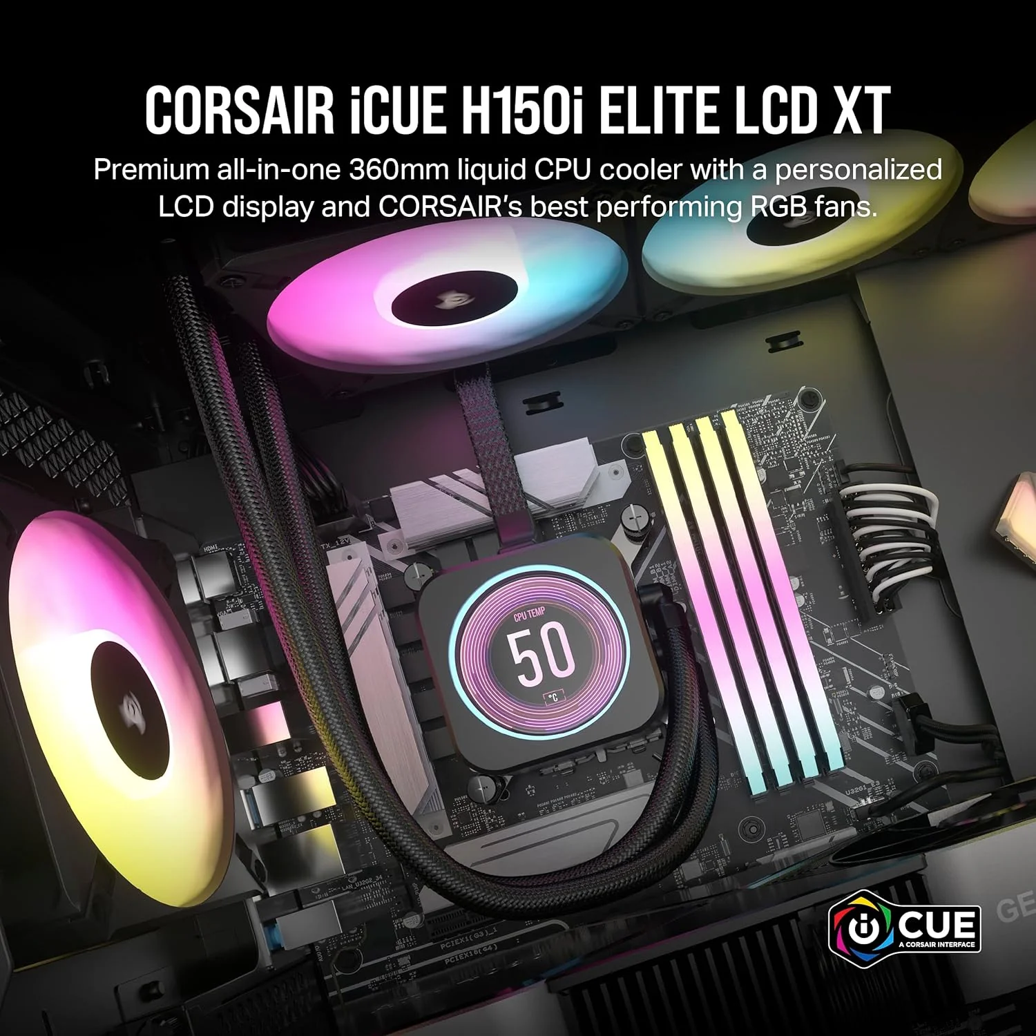 Corsair Refroidisseur Liquide iCue H150i Ref: CW-9060075-WW - Image 7