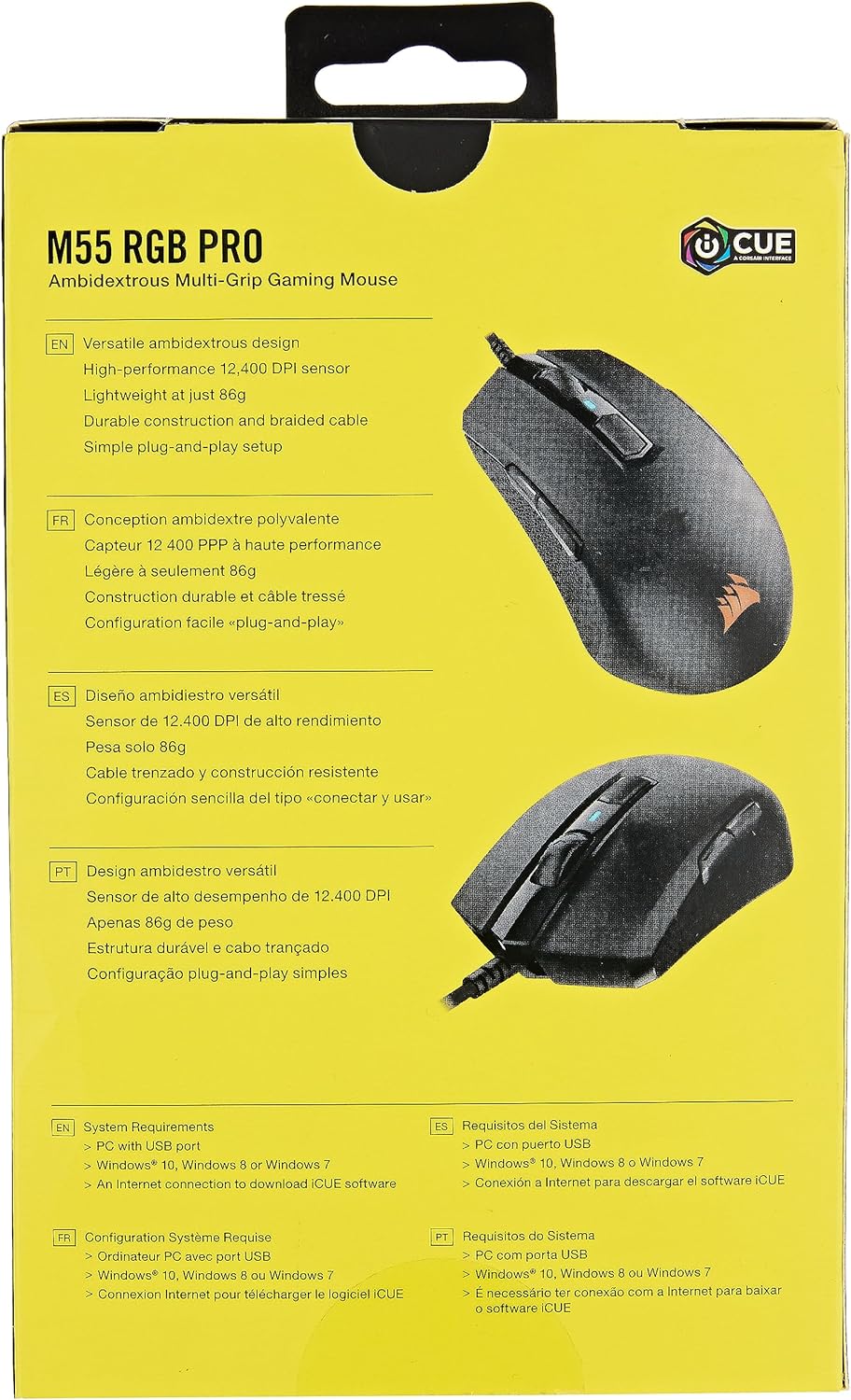 Corsair Souris M55 RGB PRO Ambidextrous Multi-Grip Ref: CH-9308011-EU - Image 6