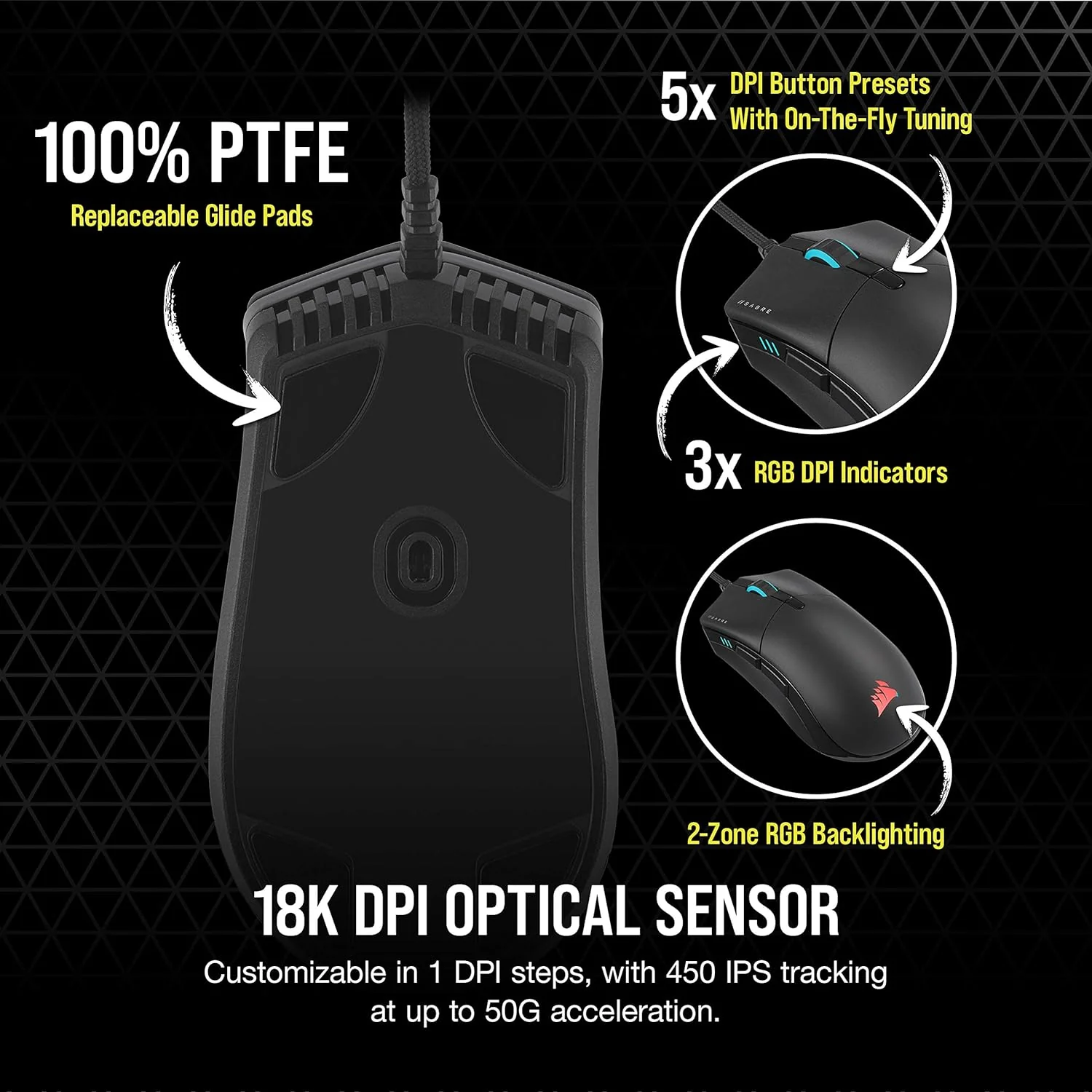 Corsair Souris Sabre RGB PRO Champion Series Ultra-Light FPS/MOBA Ref: CH-9303111-EU - Image 16