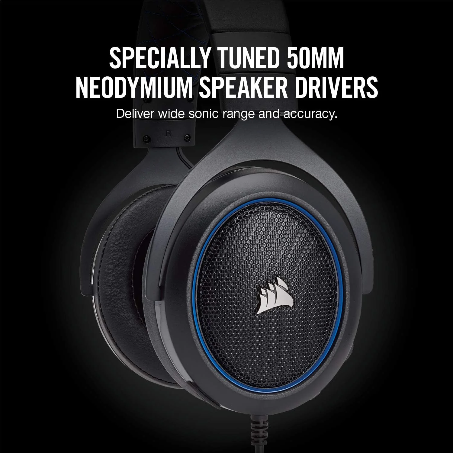 Corsair Casque HS50 PRO Stereo Bleu Ref: CA-9011217-EU - Image 2