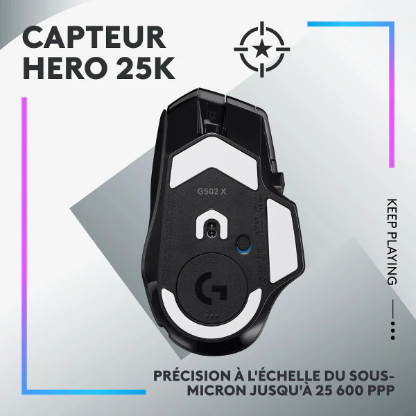 Logitech G G502X Plus Noir - Image 4