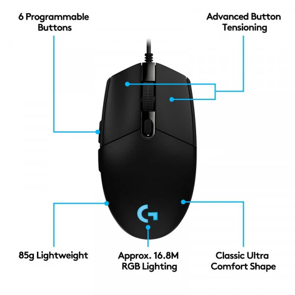 Logitech G102 LightSync RGB (Noir) - Image 2