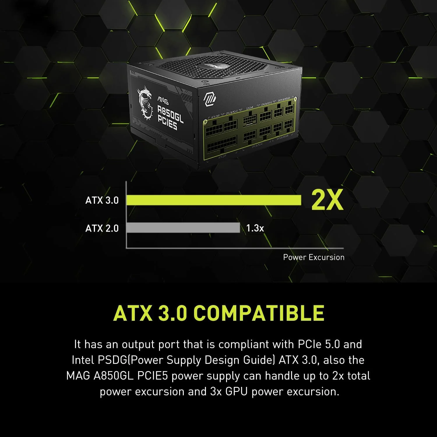 MSI Alimentation PC MAG A850GL PCIE5 - Image 3