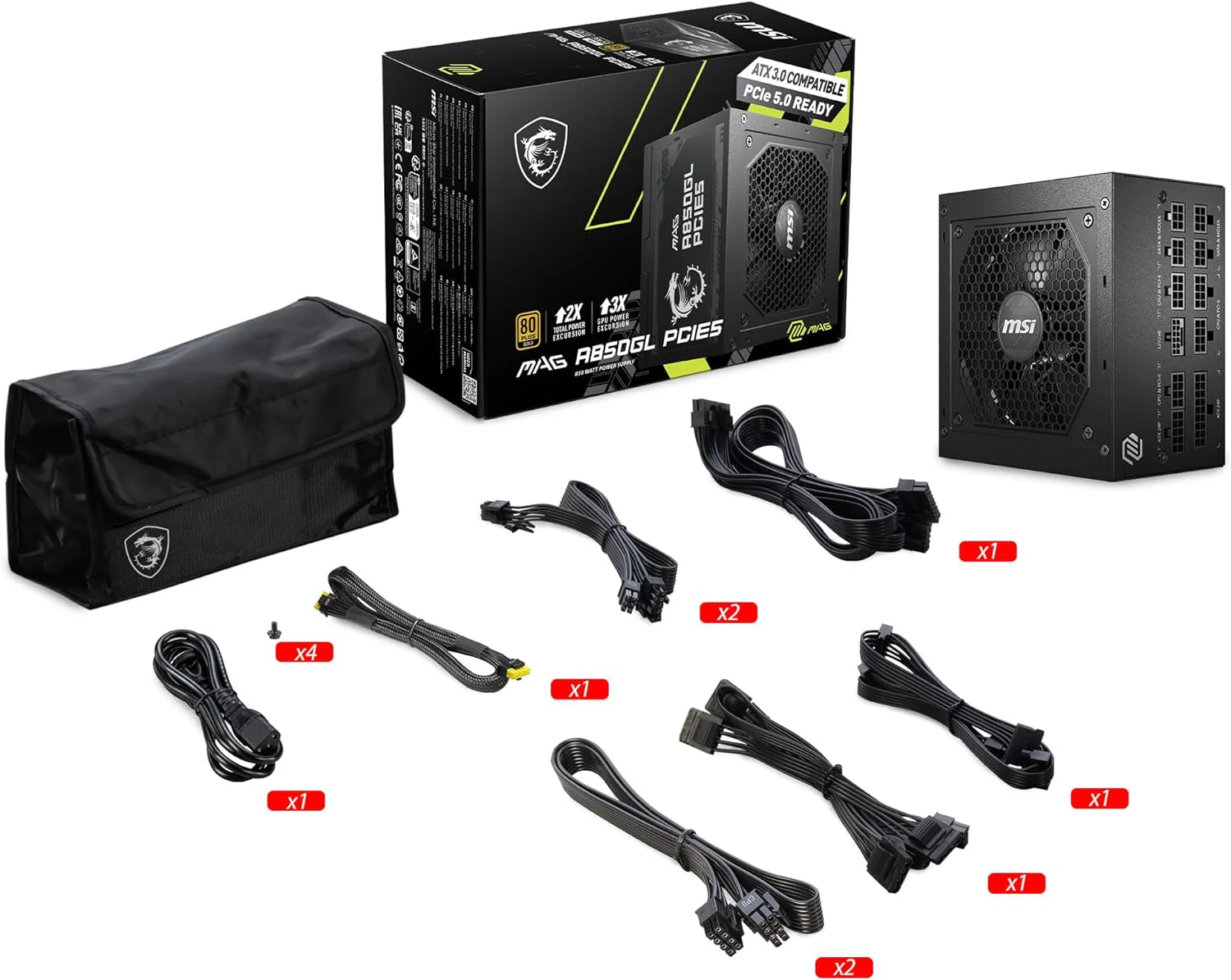 MSI Alimentation PC MAG A850GL PCIE5 - Image 9