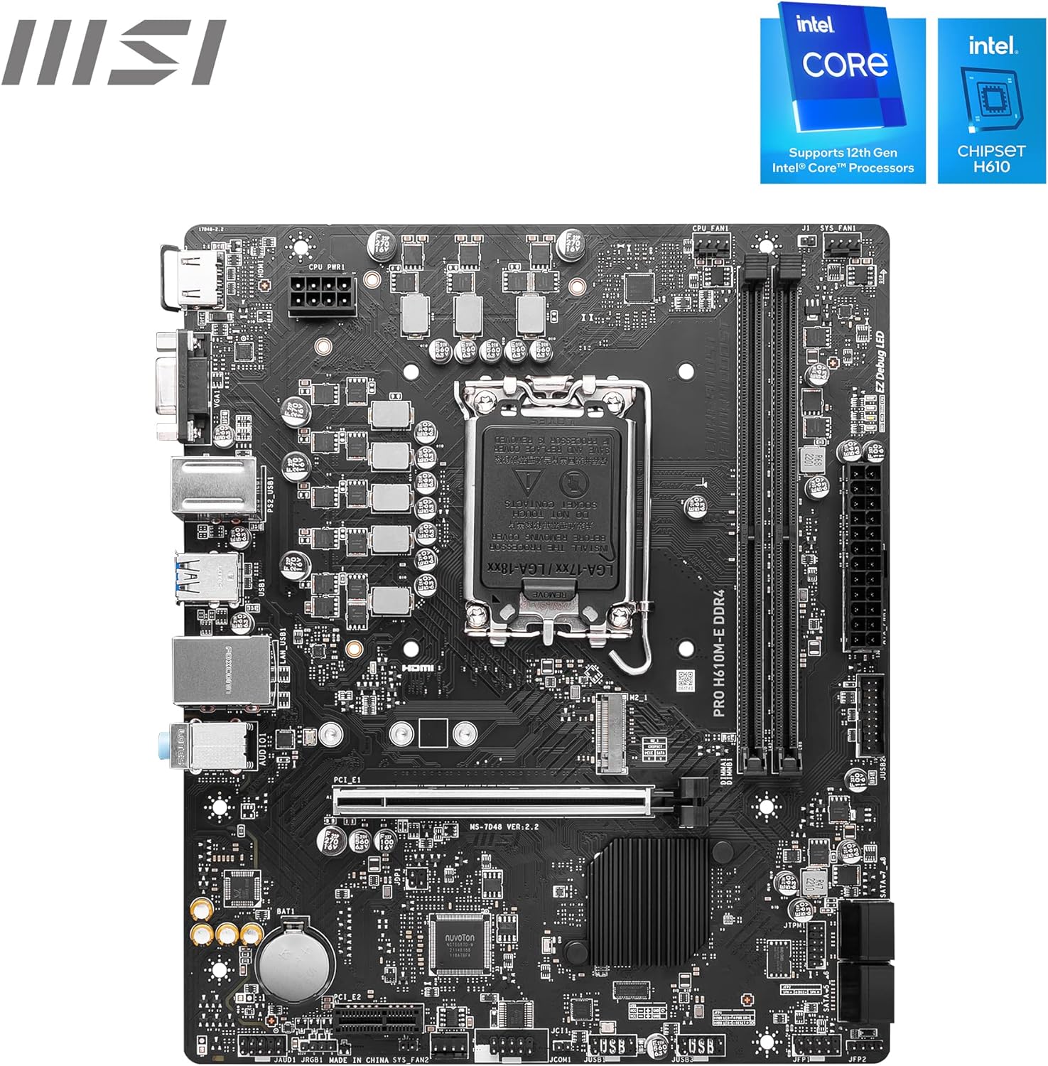 MSI Carte Mère PRO H610M-E DDR4 - Image 4