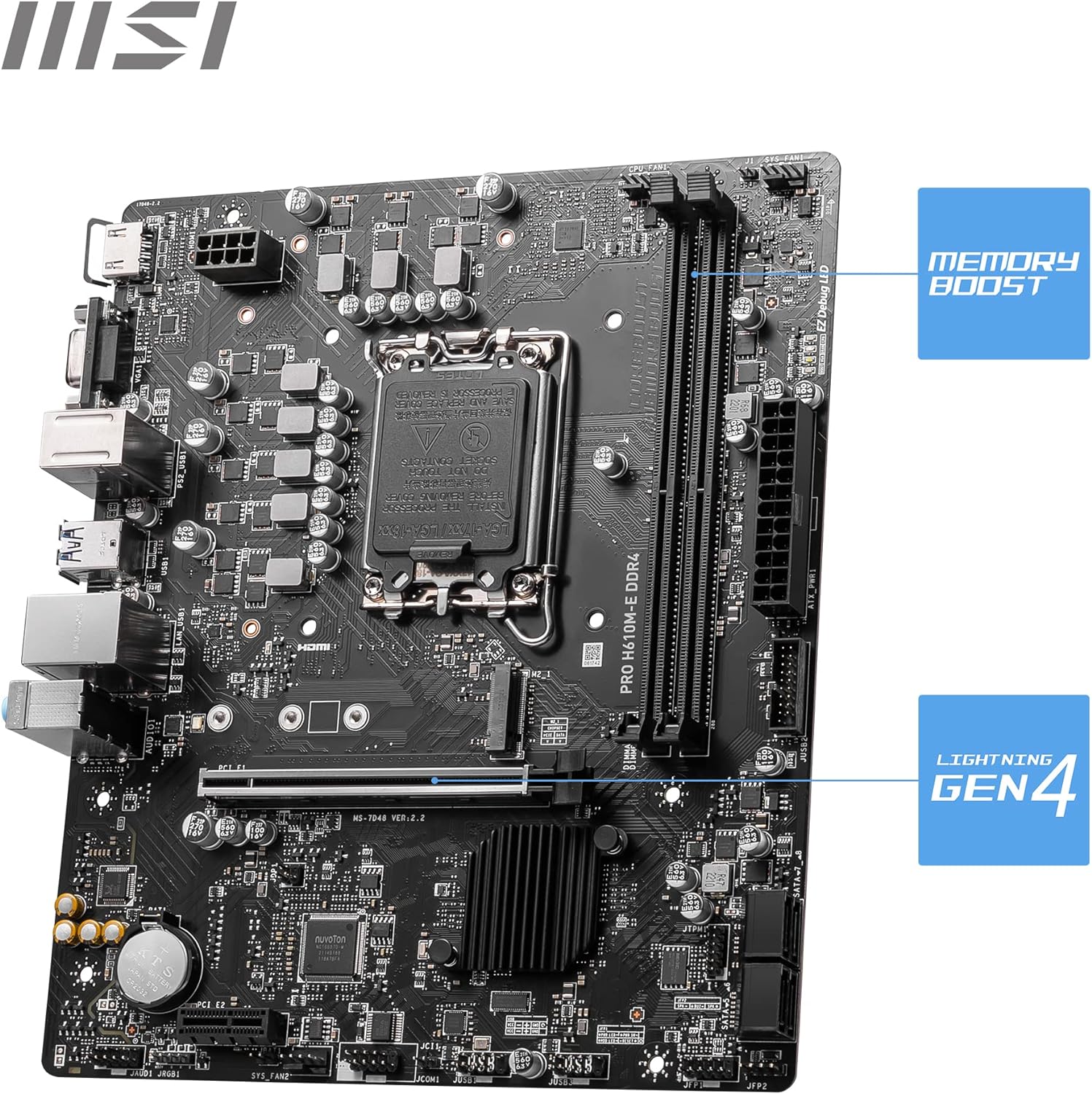 MSI Carte Mère PRO H610M-E DDR4 - Image 6