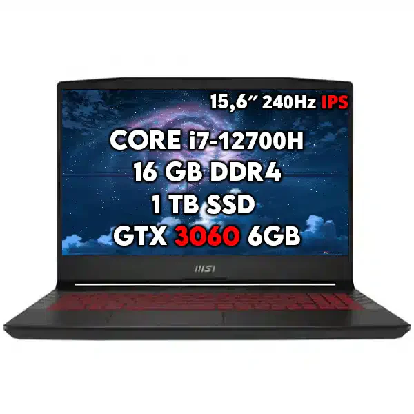 MSI PULSE GL66 12UEK-619MA – Core™ i7 12th, RTX 3060,16GB, 1TB