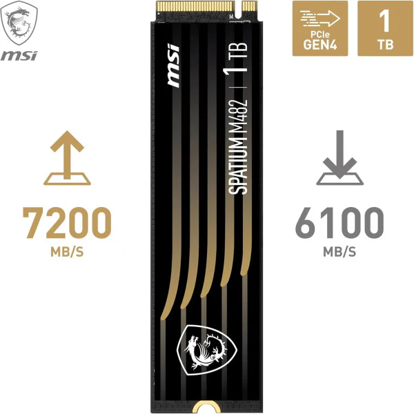 MSI SPATIUM M482 NVMe M.2 1TB (SANS EMBALLAGE) - Image 2