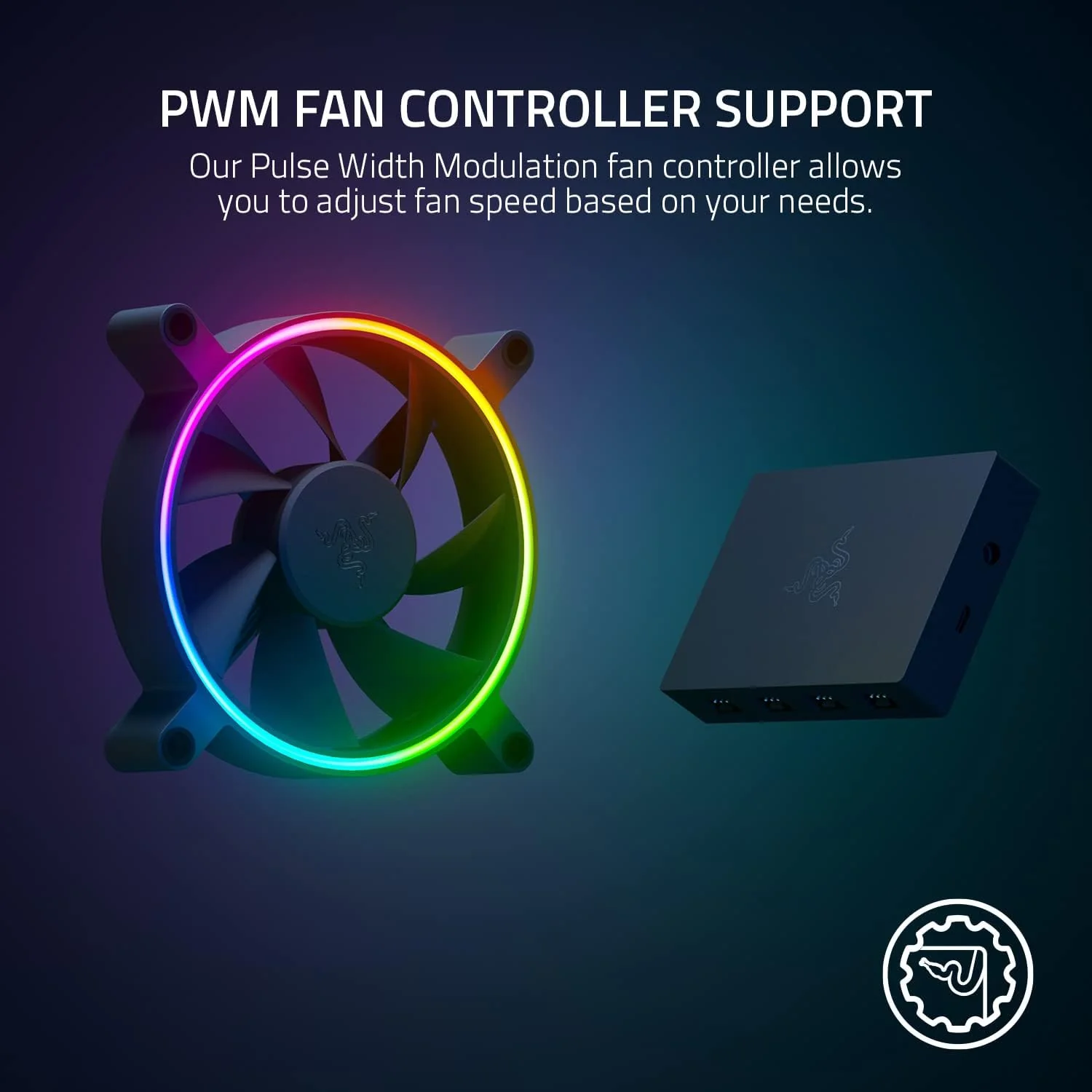 Razer Ventilateur pour PC Kunai 120MM aRGB LED PWM Performance Fan - 3 Fans Ref: RC21-01810100-R3M1 - Image 4