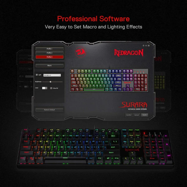 Redragon K582 SURARA RGB (Red Switches) - Image 4