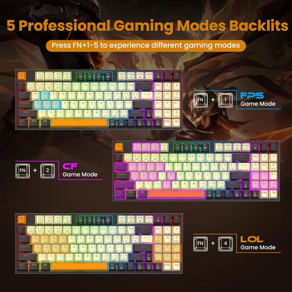 Redragon K636 CLO RGB Red Switches - Image 4