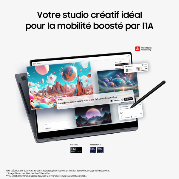 Samsung Galaxy Book4 Pro 360 16" (NP960QGK-KG2FR) Ultra 7 155H/16 Go DDR5/512 Go/Intel Arc Graphics/16" AMOLED (SANS EMBALLAGE) - Image 3