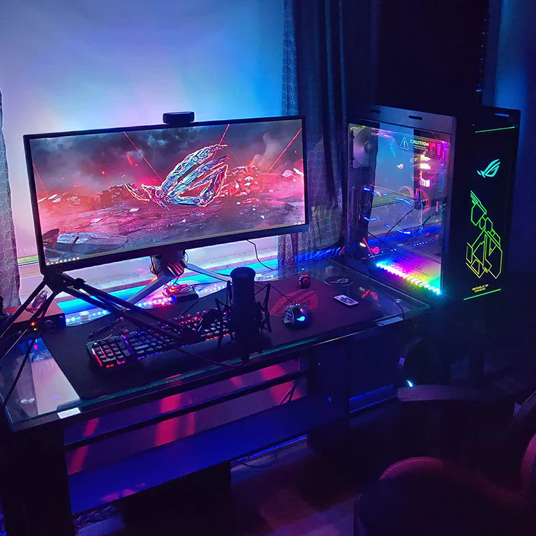 SETUP GAMER R5 5600G-VEGA 7 + MONITEUR GAMER + PACK GAMER