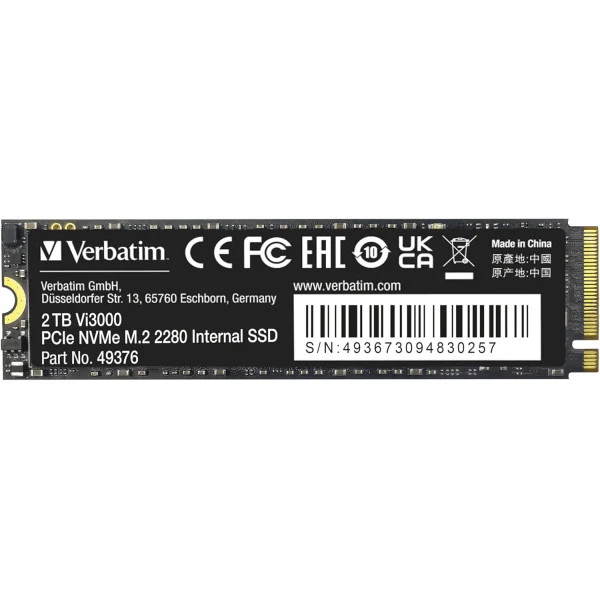 VERBATIM Vi3000 2TB M.2 PCle GEN3X4