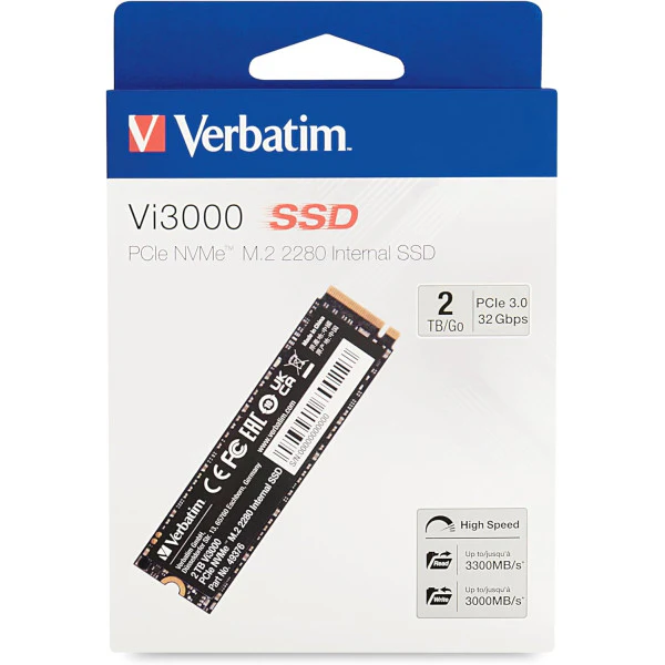 VERBATIM Vi3000 2TB M.2 PCle GEN3X4 - Image 3
